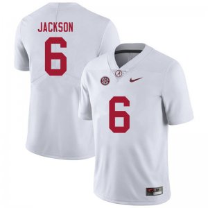 NCAA Men's Alabama Crimson Tide #6 Khyree Jackson Stitched College 2021 Nike Authentic White Football Jersey VW17P02PW